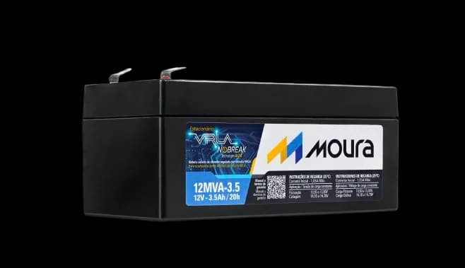 Bateria Moura VRLA 12MVA-3.5 12V 3,5Ah AGM Estacionaria